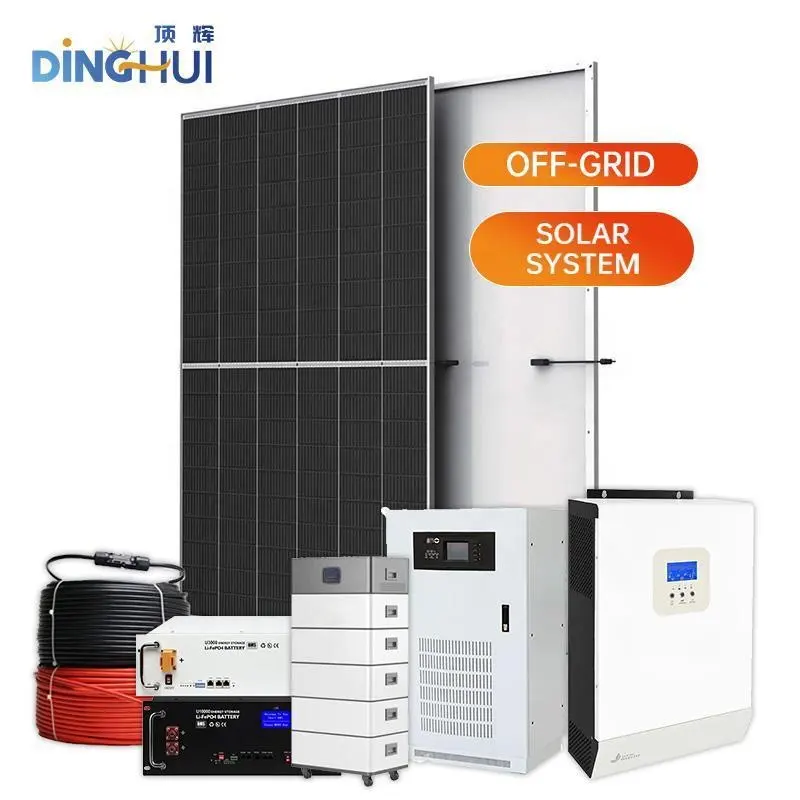 家庭用オフグリッド10kw 12kw 15kw 20kw 25kw 30kw 50kw40kwハイブリッドソーラーパネル太陽光発電システム商用