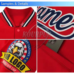 Veste Letterman pour hommes OEM veste universitaire design personnalisé pour l'hiver haute qualité respirant 100% coton col montant grande taille - Product Image 5