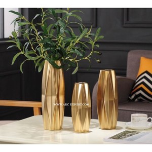 Vase à fleurs moderne artisanal en métal finition brillante métal de haute qualité pour la décoration intérieure accessoires de décoration de salon et de mariage - Product Image 3