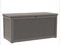 Boîte de rangement de jardin en plastique résistant aux UV 980L/260Gal avec couvercle verrouillable