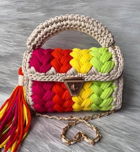 Fournisseurs en gros d'Inde de sacs à main d'été fourre-tout faits main écologiques au crochet - Product Image 5