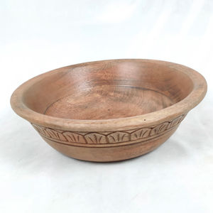 Ensaladera grande de madera ecológica personalizable para centro de mesa, hecha a mano en India - Product Image 1