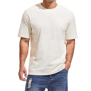 High Quality Solid Color 140gsm Blanks Cotton T Shirt Summer Wear <b>Plain</b> Breathable Round Neck <b>TShirt</b> - Product Image 2
