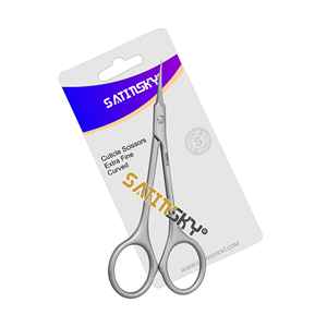 Ciseaux à ongles et à sourcils pour bébé, coupe-cuticules faciaux J2, en acier inoxydable 420, manche droit en céramique, marque Satinsky, qualité supérieure, directement de l'usine - Product Image 5