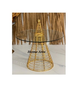 2 Tier <b>Metal</b> And Wood Cake Stand With Premium Quality Round Shape Dessert Snacks Server For Best Selling - Product Image 3