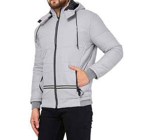 Top Quality <b>Waterproof</b> Windproof <b>Jackets</b> Men's Outdoor Casually Wear <b>Grey</b> Color Puffer <b>Jackets</b> Stand Collar With Hood men's - Product Image 3