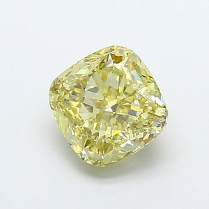 Coussin de diamant de laboratoire jaune clair fantaisie VS2 de 2,55 ct - Product Image 1