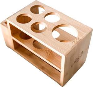 Soporte de cepillo de dientes de 4 secciones clásico multifuncional con juego de accesorios de baño de madera para uso doméstico en Hotel soporte de cepillo - Product Image 2