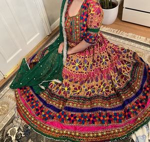 ชุดเดรส kuchi แบบอัฟกานิสถานชุดเดรสชนเผ่าวินเทจแบบชนเผ่าเดรสสีสดใสแบบดั้งเดิมของอัฟกานิสถาน/ปากีสถาน - Product Image 6