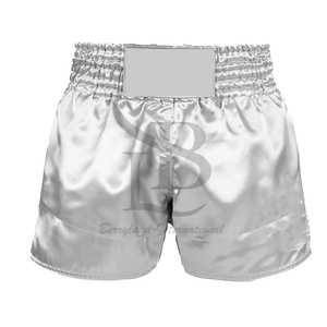 Short de Muay Thai teint en couleur unie de la meilleure qualité pour hommes 100% polyester Matériau durable et durable à un prix raisonnable - Product Image 1