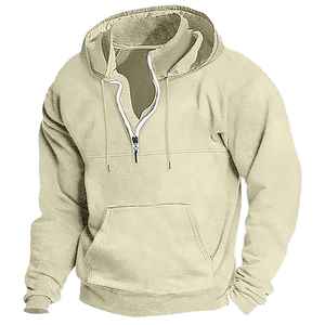 Hommes Hiver Automne Tendance Européenne et Américaine Heavy Looked Chandails En Tricot Japonais À Manches Longues Fermeture Éclair Surdimensionné Hoodies Hommes - Product Image 5