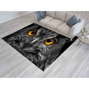 Printed <b>Rug</b> - Loft <b>Rugs</b>, Owl Eyes <b>Rug</b>, Hallway <b>Rug</b>, <b>Thick</b> <b>Rug</b>,Luxury Velvet <b>Rug</b> - Product Image 5