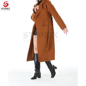 Nouvel arrivage Manteau élégant pour femmes, col à revers, bouton de fermeture, double boutonnage, long manteau pour femme de bureau - Product Image 5