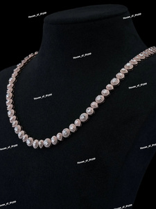 Collar de Tenis con Corte de Pera y Redondo, Estilo Iced Out, Joyería Brillante de Plata para Hombres y Mujeres - Product Image 4