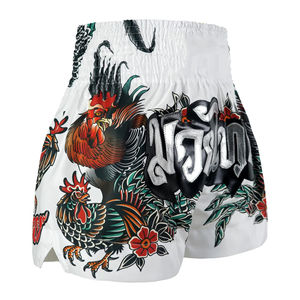 Alta calidad ODM logotipo personalizado pantalones cortos de boxeo bordado MMA ropa deportiva poliéster Kickboxing pantalones cortos de entrenamiento para hombres - Product Image 2