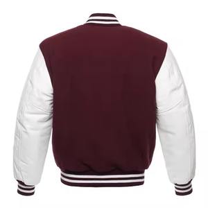 Alta calidad Vintage invierno otoño hombres béisbol Letterman Varsity chaquetas fabricante personalizado piel de vaca cuero transpirable botón - Product Image 2