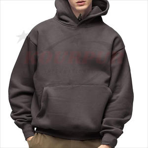 100% Cotton Blended Hoodies Blank <b>Thick</b> <b>Fleece</b> Heavy Weight Oversized Hoodies Custom Print Logo Men's Hoodies & Sweatshirts - Product Image 2