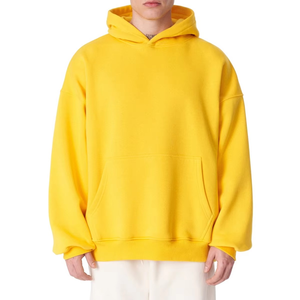 Cotton Blended <b>Thick</b> <b>Fleece</b> Drop Shoulder Print Men Hoodies High Quality Cotton Terry Oversize Hoodie Streetwear Winter 340g - Product Image 1