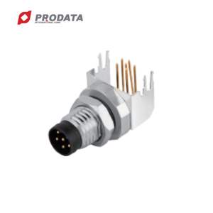 Conector PRODATA Macho M8 Impermeable IP67 para Cable de Dispositivo, 6-8 Pines, Montaje Trasero en Panel, Receptáculo PCB, Conexión por Soldadura por Inmersión, para Automóvil - Product Image 1