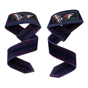 GAF Fabricación por encargo Color sólido Levantamiento de pesas Correas de cuero Precio barato Levantamiento de pesas Correas de cuero - Product Image 1