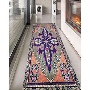 Tapis imprimé à motifs géométriques, petit tapis de style vintage pour la décoration de bureau, tapis fin non tissé - Product Image 4