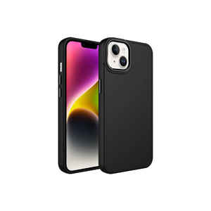 Coque Netzy SAFA Luna pour iPhone 14 Plus, silicone noir avec cadre métallique, boutons design, compatible avec le modèle 13 Pro Max 'Max' - Product Image 1