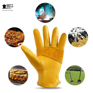 OEM Cowhide Protective Gloves <b>for</b> <b>Garden</b>/Logging/Construction/Truck Driving Puncture Resistant Gloves Latex Protective Gloves - Product Image 5