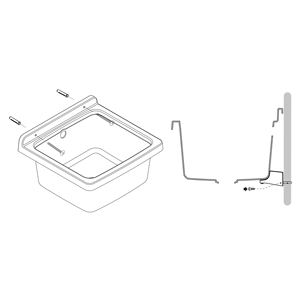 Lavabo Ovale in Resina Granito Mongardi 39L X 39P X 24H cm, da Interno/Esterno, Montaggio a Parete, Resistente agli Acidi, Multiuso - Product Image 5