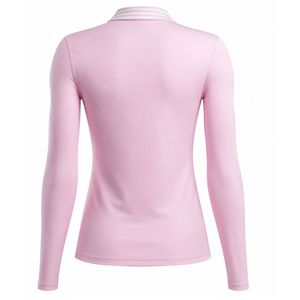 Polo Sublimado a Rayas Blancas y Negras para Mujer, Manga Corta, Estilo Deportivo, Cómodo para Golf y Actividades al Aire Libre - Product Image 2