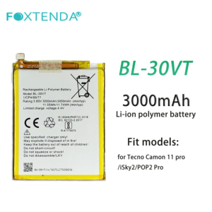 การเปลี่ยนโทรศัพท์มือถือภายใน BL-30VT 3000Mah สำหรับ Tecno Camon 11 Pro <span class=keywords><strong>Sky2</strong></span> POP2 Pro แบตเตอรี่ลิเธียมไอออนโพลิเมอร์แบบชาร์จไฟได้ - Product Image 2