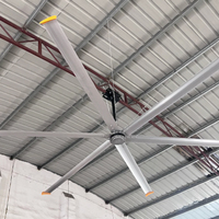 Ventilateur de plafond industriel LONGWELL à 6 pales, 2,6-7,3 m, moteur à aimants permanents efficace, faible bruit, ventilateur commercial HVLS