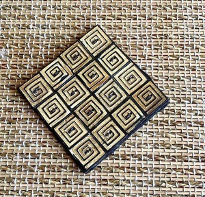 ที่รองแก้วแบบตั้งโต๊ะเครื่องครัวทำด้วยมือจานรองแก้วฮอร์นธรรมชาติออกแบบได้ตามต้องการรูปทรงเงาเทคนิคขัดเงาสไตล์รัก - Product Image 5