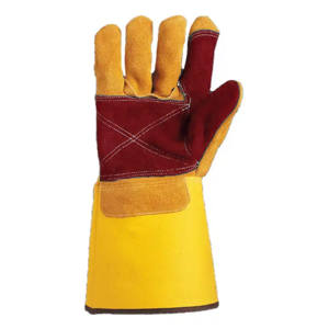 Heavy Duty Reinforced Cowhide Split Leather <b>Gloves</b> Industrial Safety Hand Spark Protection Personal Protective <b>Welding</b> Gear - Product Image 2