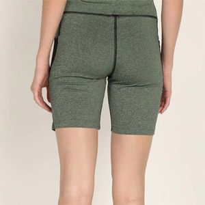 Pantalones cortos de verano para mujer de talla grande | Pantalones cortos casuales de cintura alta elásticos cómodos con bolsillos | Algodón, poliéster - Product Image 6