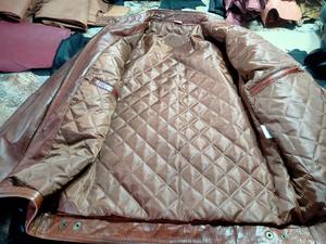 Custom 100% Genuine Satin Leather <b>Jacket</b> High Quality <b>Biker</b> Stand Collar Winter Casual Breathable Inner Viscos Lining Distressed - Product Image 4