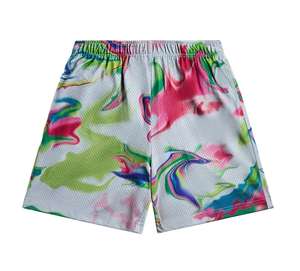 Shorts de basket-ball en maille pour hommes, imprimés par sublimation, logo personnalisé, shorts de course en polyester, design en maille par sublimation, usine - Product Image 4