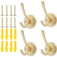 Crochet à serviette en aluminium doré de haute qualité, petite taille, écologique et durable pour la salle de bain, porte-clés et support - Product Image 4