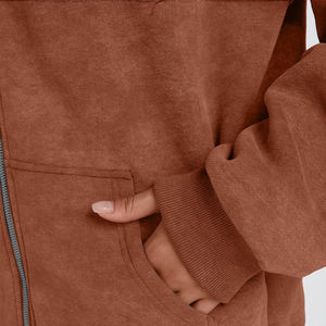 Sudadera con Capucha Extra Grande para Mujer, Estilo Urbano, con Cierre, Todas las Tallas Disponibles, Proveedor Directo de Fábrica, Ropa Casual, Sudaderas con Cierre para Mujer - Product Image 6