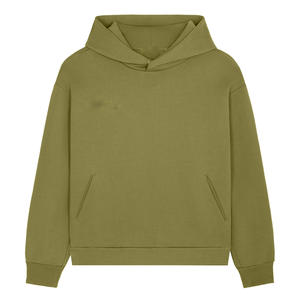 Sudaderas con capucha y sudaderas con logotipo personalizado bordado con etiqueta privada de poliéster polar Unisex de talla grande para hombre sudaderas con capucha lisas en blanco - Product Image 4