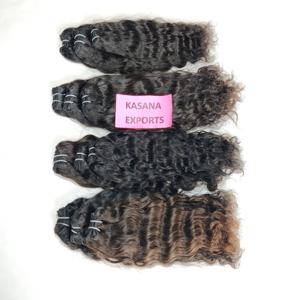 Vente en gros pas cher Bundle couleur naturelle cuticule alignée temple indien extensions humaines noir lâche profonde boucle style brut vague naturelle - Product Image 5