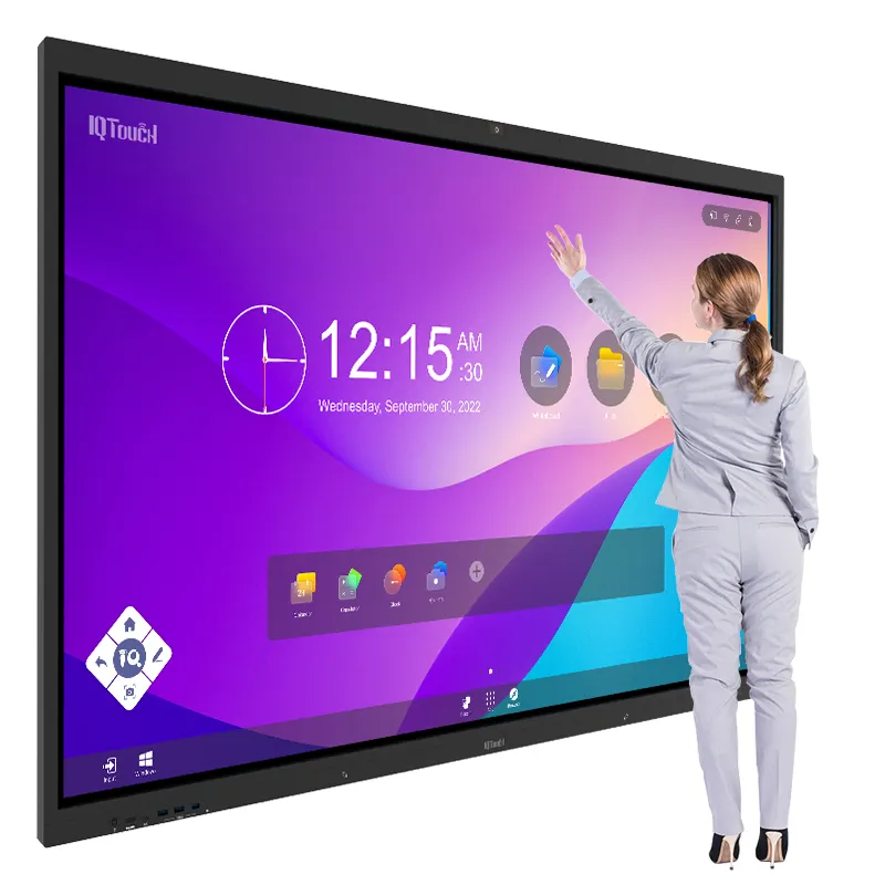 Schermo digitale elettronico 65/75/86/100/110 pollici dito Multi Touch Smart Display LCD sala riunioni lavagna bianca intelligente interattiva