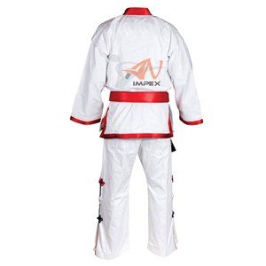Professional Judo and Taekwondo Uniform High Quality <b>100</b>% Cotton <b>Fabric</b> Custom Logo Martial Arts Wear - Product Image 3