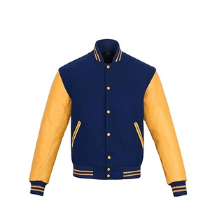 2025 personnalisé OEM Vintage Letterman Varsity vestes pour hommes Stand Patch cuir manches chaîne Chenille broderie Bomber vol - Product Image 3