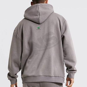 Conjunto Deportivo con Capucha y Pantalones Deportivos para Hombre, Personalizado al por Mayor, con Logotipo, Tejido Grueso, Transpirable, de Poliéster/Algodón - Product Image 3