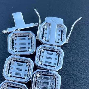 Cadena de eslabones cubanos de Miami de lujo, completamente Iced D VVS, probador de diamantes con tachuelas, collares de moda Moissanite - Product Image 2