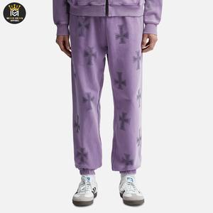 กางเกงขายาวทรงตรงเอวคู่ผ้าแคนวาสเนื้อเบาคุณภาพสูงตกแต่งด้วยคริสตัลหลากสีสำหรับผู้ชาย - Product Image 5