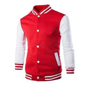 Chaqueta de béisbol de algodón de alta calidad, abrigo con hombros caídos, uniforme de béisbol, chaquetas universitarias de calle, bordado con estampado de logotipo personalizado - Product Image 1