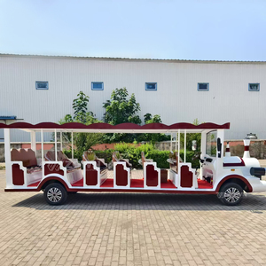 Phim Hoạt Hình Mới Thiết Kế Hình Dạng Tàu 14 Chỗ Ngồi Xe Điện Trẻ Em Công Viên Chủ Đề Tham Quan Xe Buýt Với Trong Suốt Để Che Nắng - Product Image 2