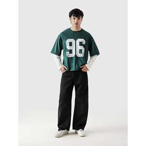 Maillot de course vert 96 couches en jersey 100 % coton, double couche - Product Image 5