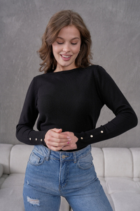 Femmes col rond manches longues haute qualité confortable et élégant haut tricot pull automne hiver vêtements fabricants - Product Image 4